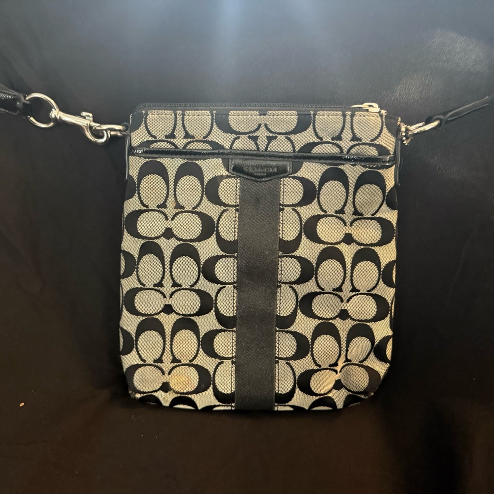Coach Black and Cream Crossbody Bag